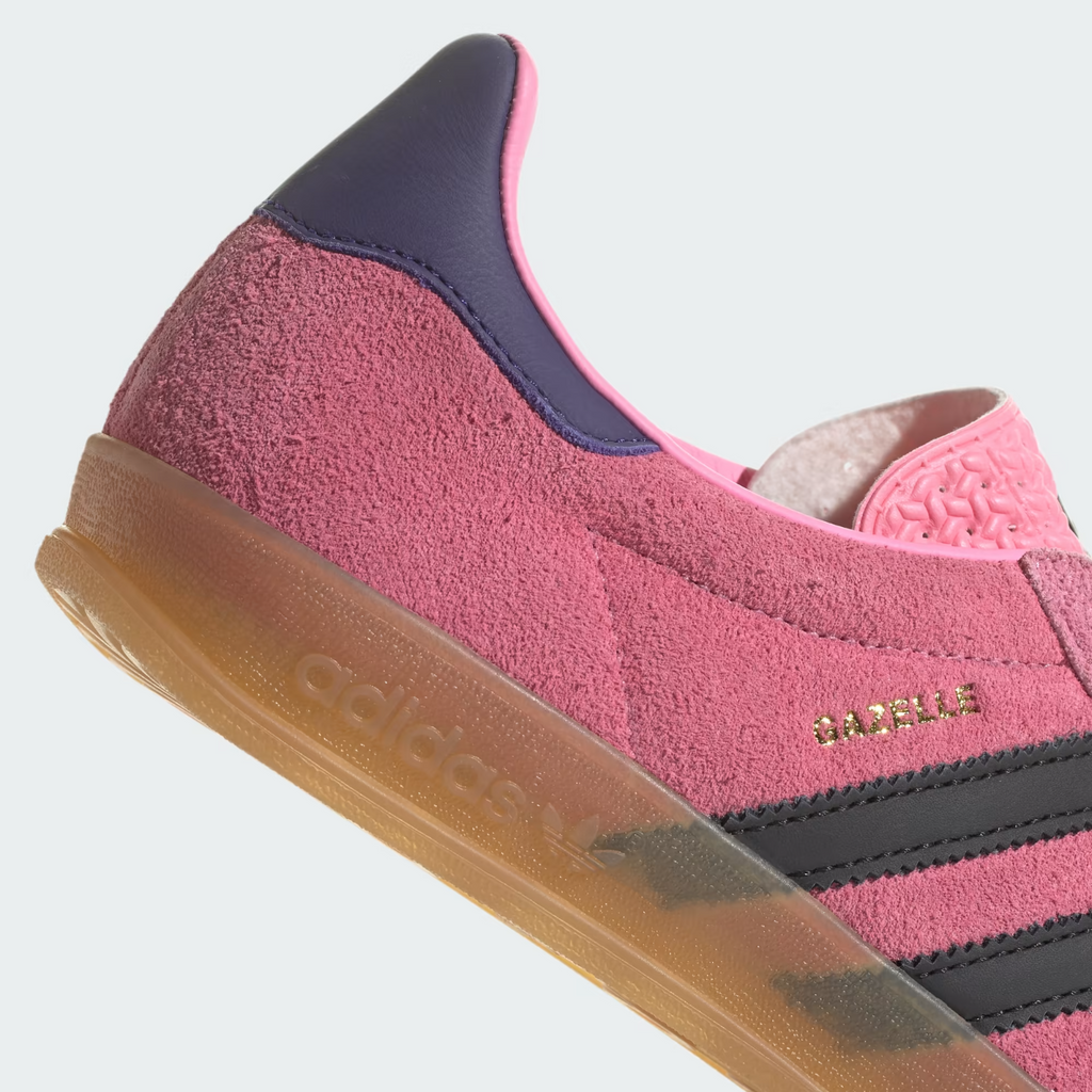 adidas Gazelle Indoor Trainers in Bliss Pink/Core Black/Collegiate Purple Shoes