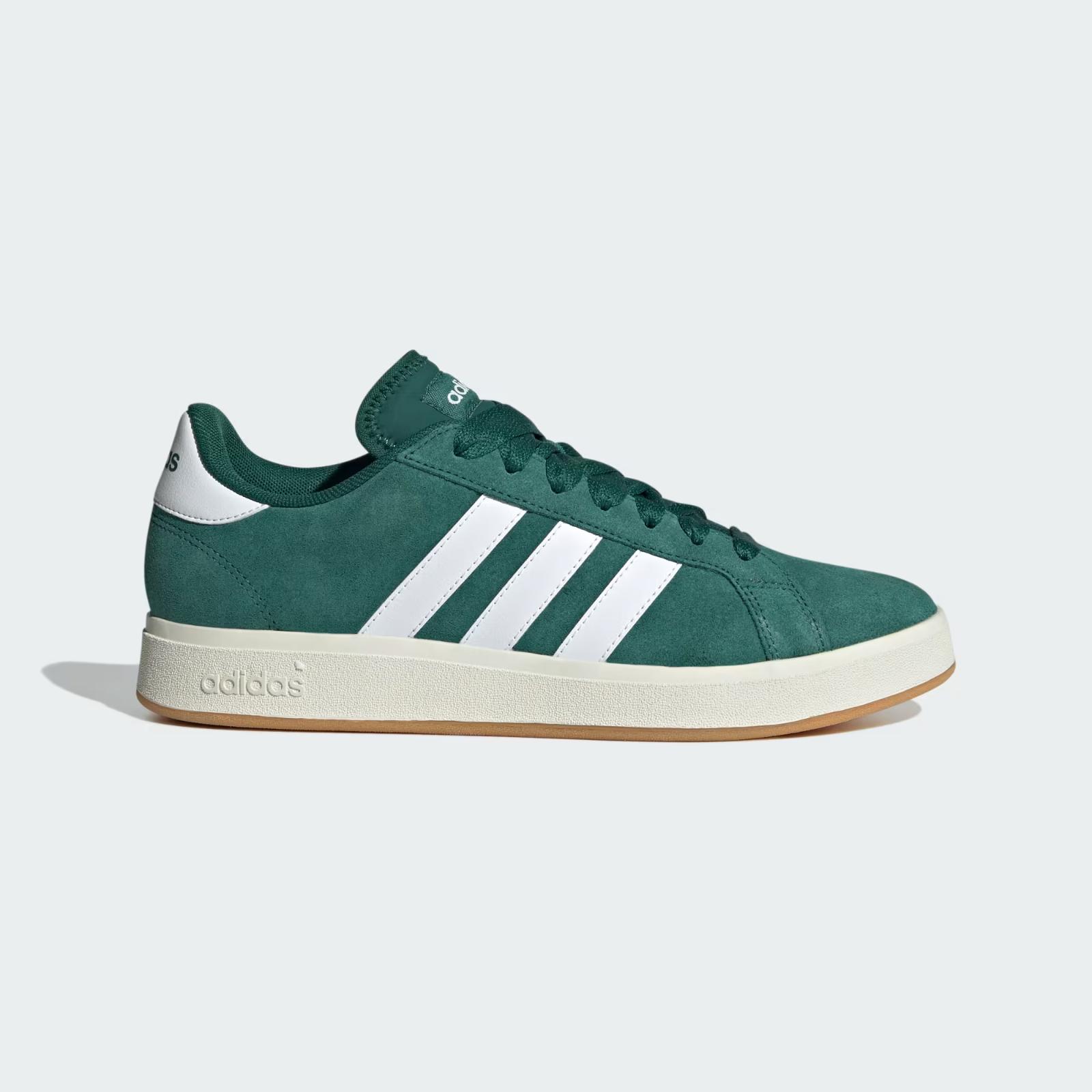 Adidas Grand Court Base 00s Shoes in Collegiate Green / Cloud White / Gum