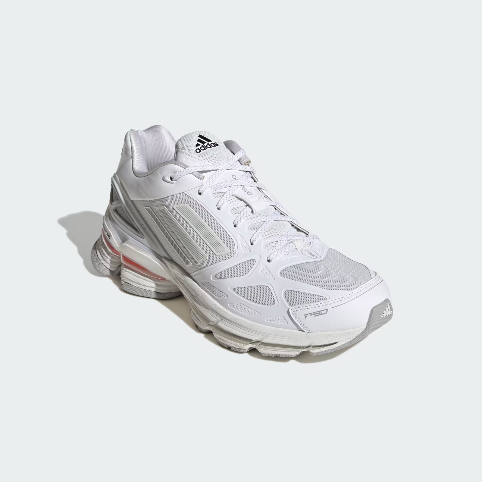 Adidas ADIZERO F50 Shoes in Cloud White/Zero Metalic/Crystal White