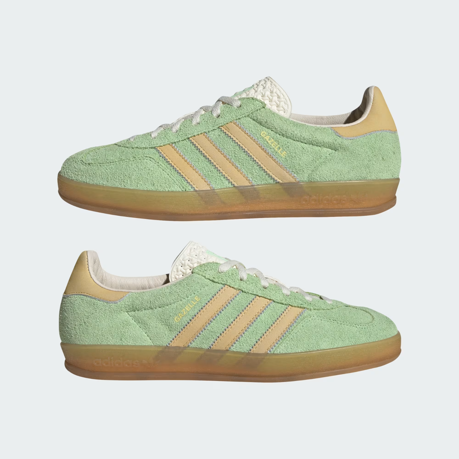 adidas Originals Gazelle Indoor Shoes in Semi Green Spark / Almost Yellow