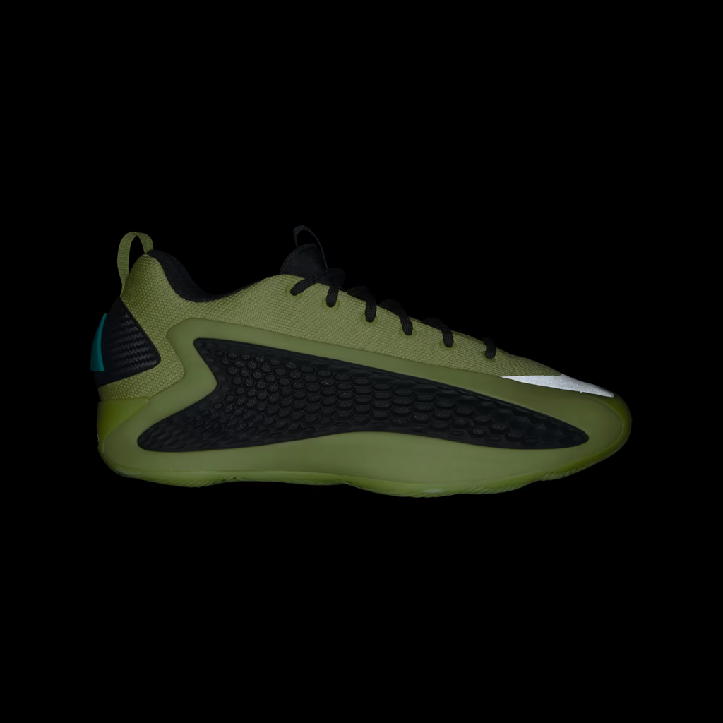 Adidas Basketball Anthony Edwards 1 Low Trainers in Preloved Lime/Black Shoes