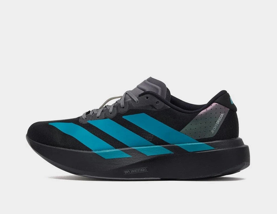 Adidas Adizero Evo SL Shoes in Black/Pure Teal/Grey Four