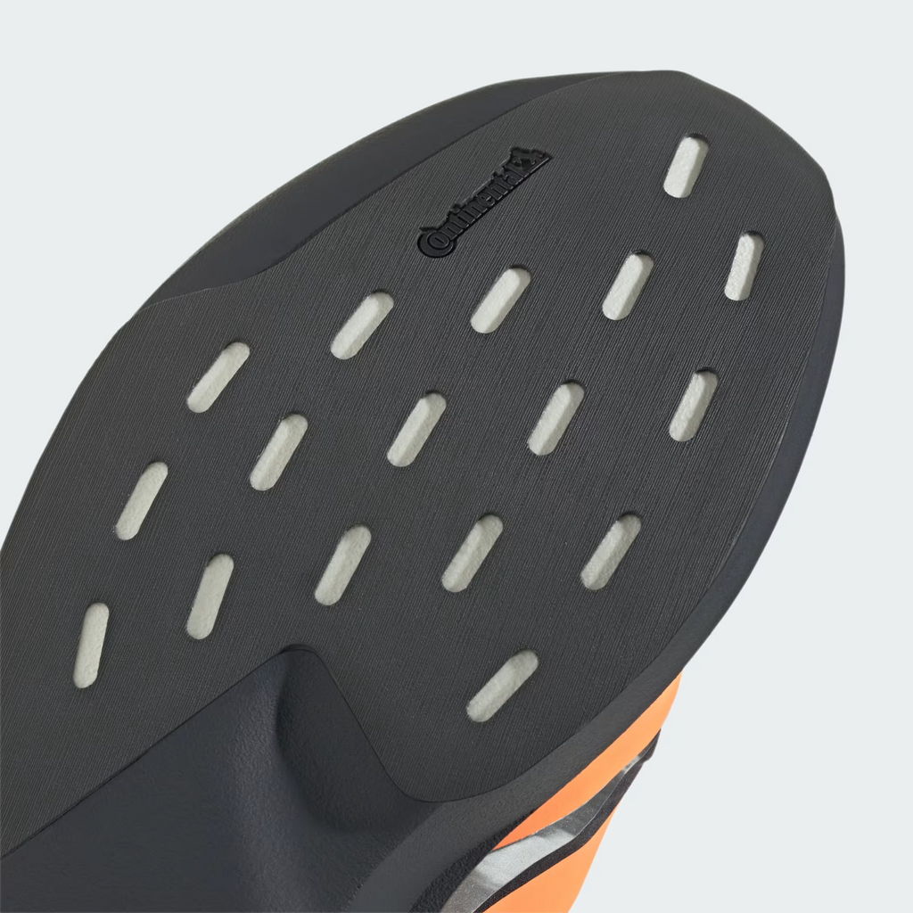 Adidas ADIZERO EVO SL EXO Shoes in Carbon/Lucid Orange/Silver Metallic