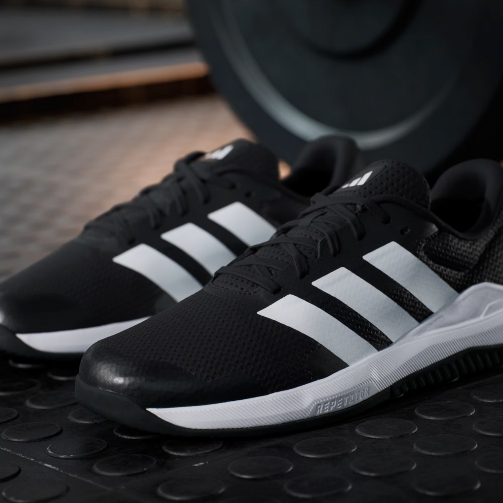 Adidas Gym & Training Dropset Base Trainer Shoes in Black and White