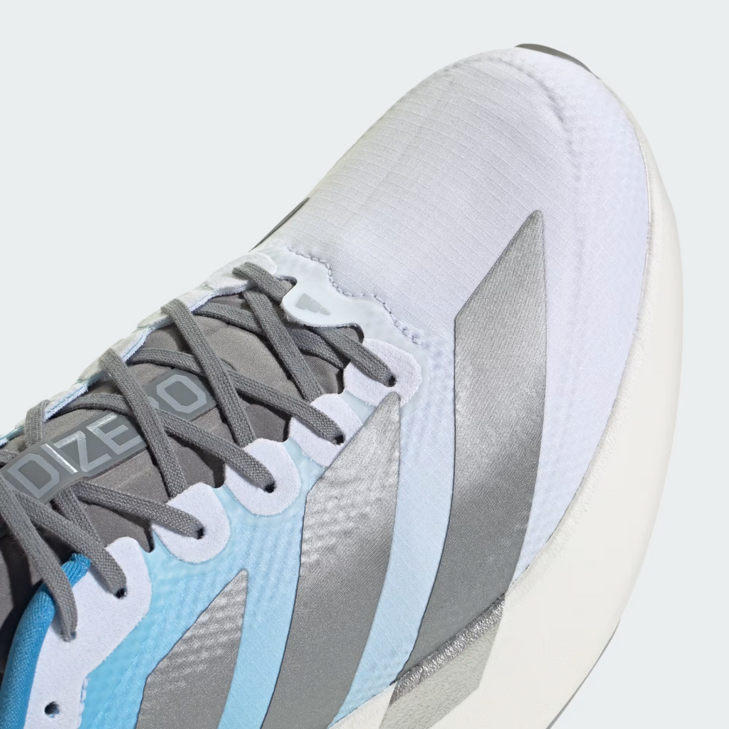 Adidas ADIZERO EVO SL Trainers in White and Blue Shoes