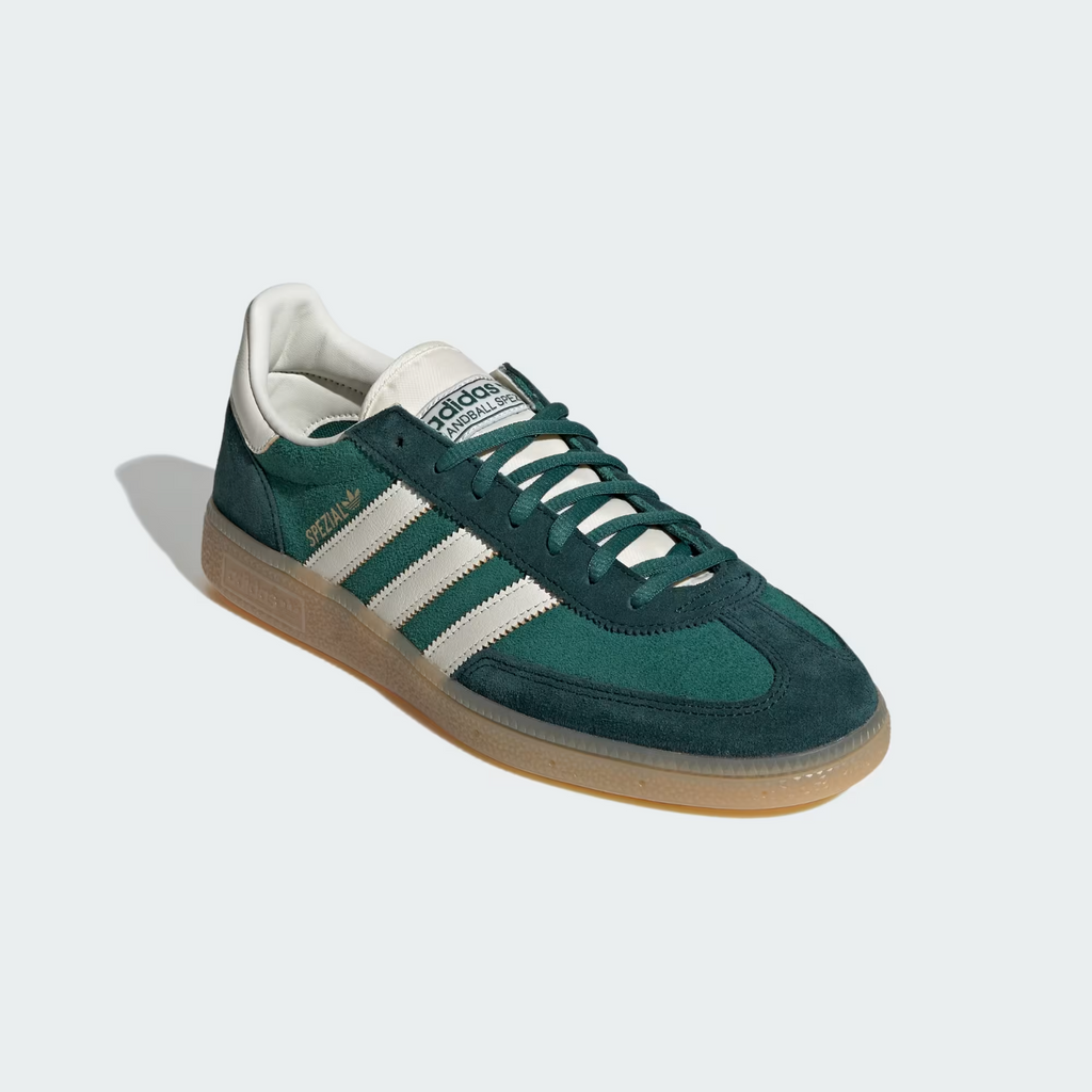 Adidas Handball Spezial Shoes in Collegiate Green/Off White/Aurora Ivy
