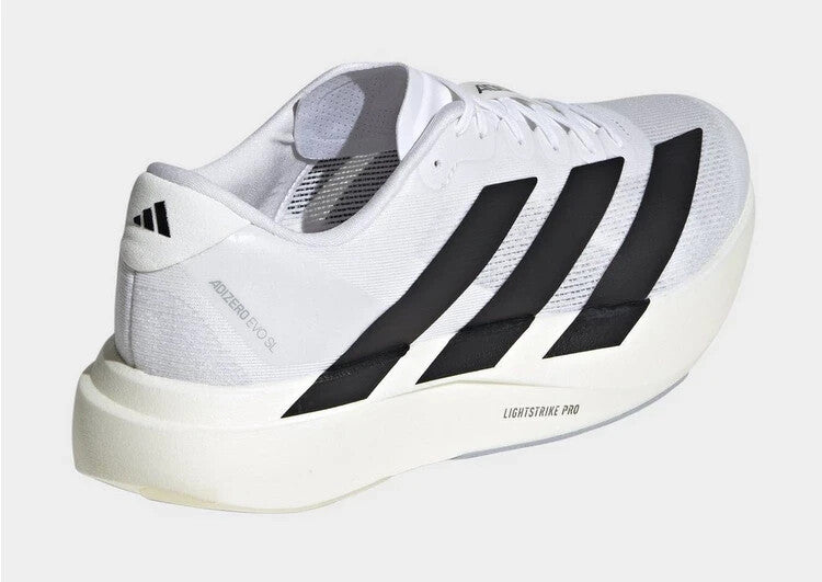 Adidas Adizero Evo SL Shoes in Cloud White and Core Black