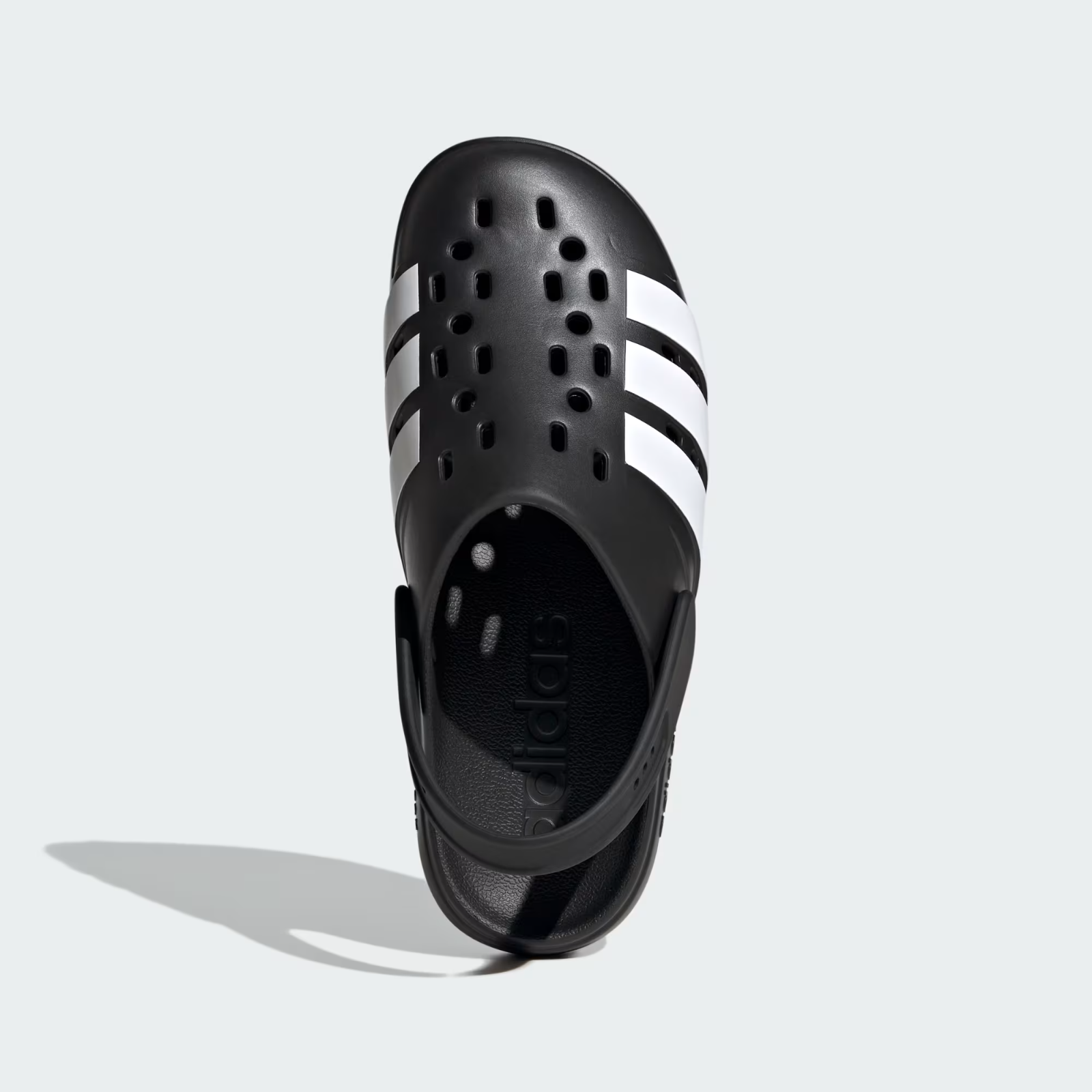 adidas Adilette Clog 2.0 in Black and White