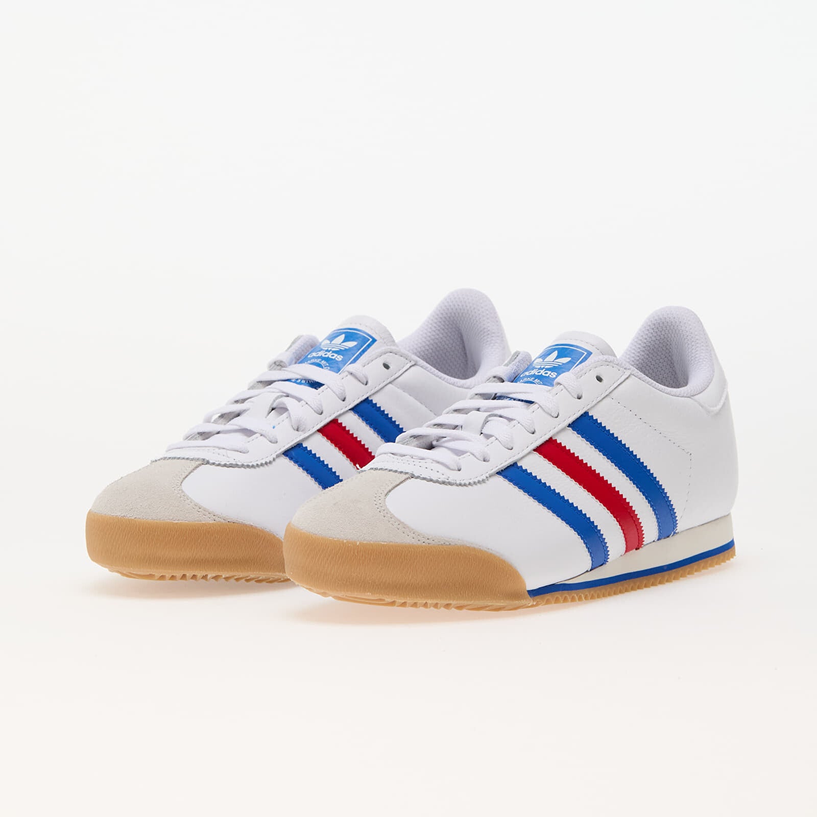 adidas Mens Kick K74 Shoes in White / Blue and Scarlet Trainers UK 8