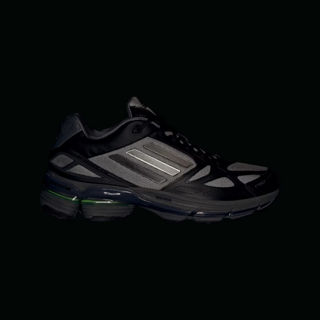 Adidas ADIZERO F50 Shoes in Solar Green/Core Black/Iron Metallic