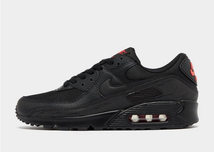 Nike Air Max 90 Men's Shoes Trainers in Black/Orange UK 10