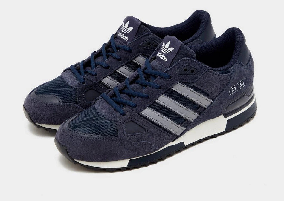 adidas Originals Men's ZX 750 Trainers in Dark Blue Shoes