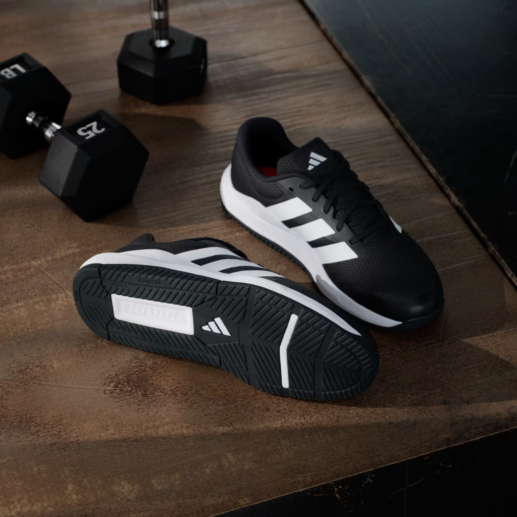 Adidas Gym & Training Dropset Base Trainer Shoes in Black and White