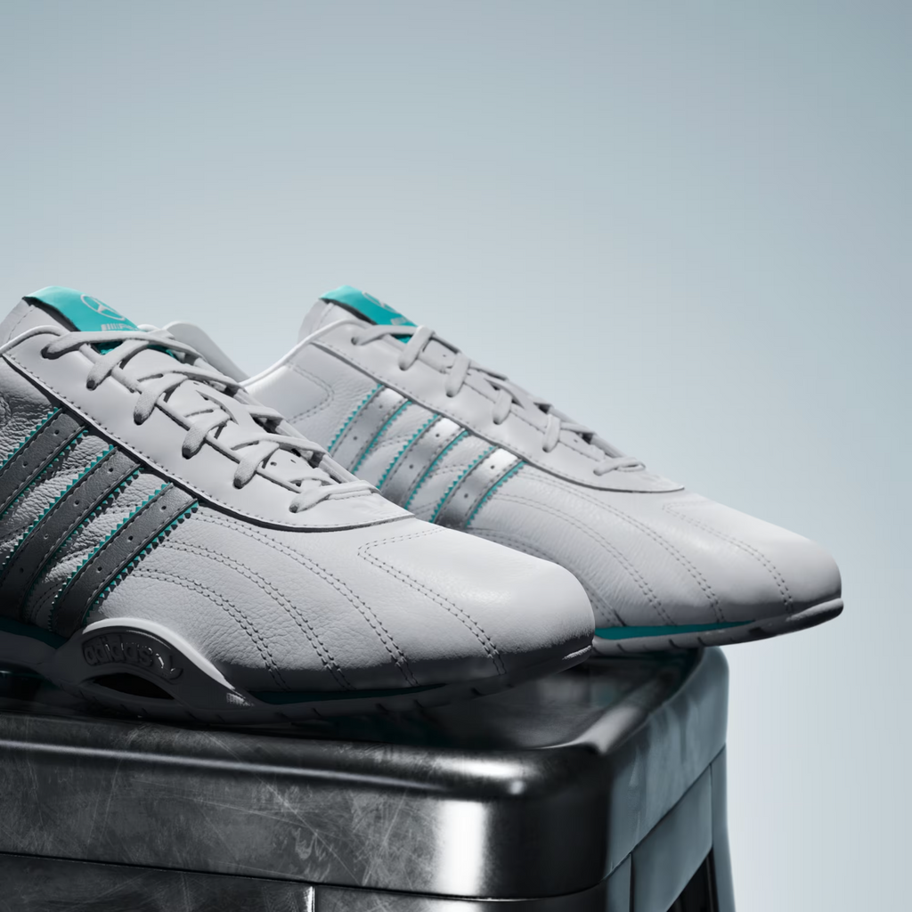 Adidas ADIRACER LO MERCEDES AMG PETRONAS F1 TEAM SHOES in Cloud White