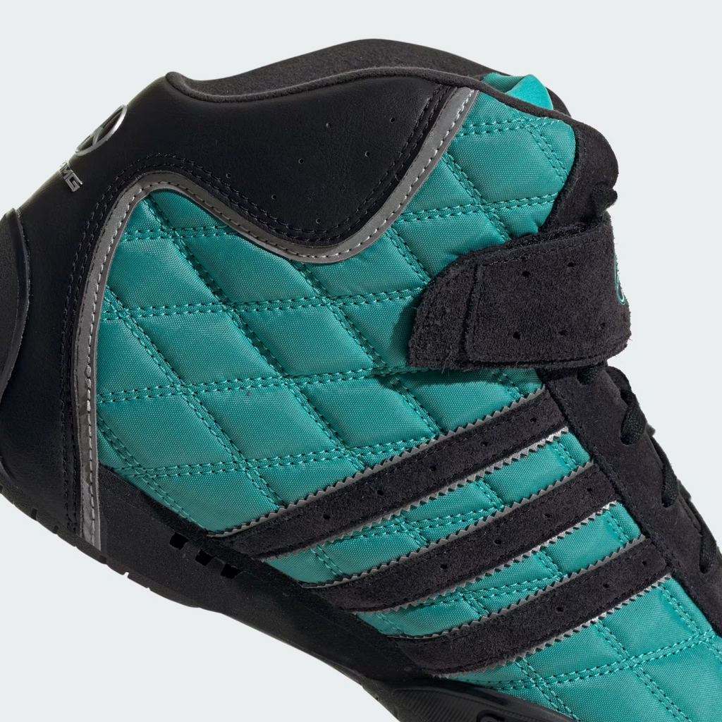 Adidas ADIRACER HI MERCEDES AMG PETRONAS F1 TEAM SHOES in Semi Mint Rush