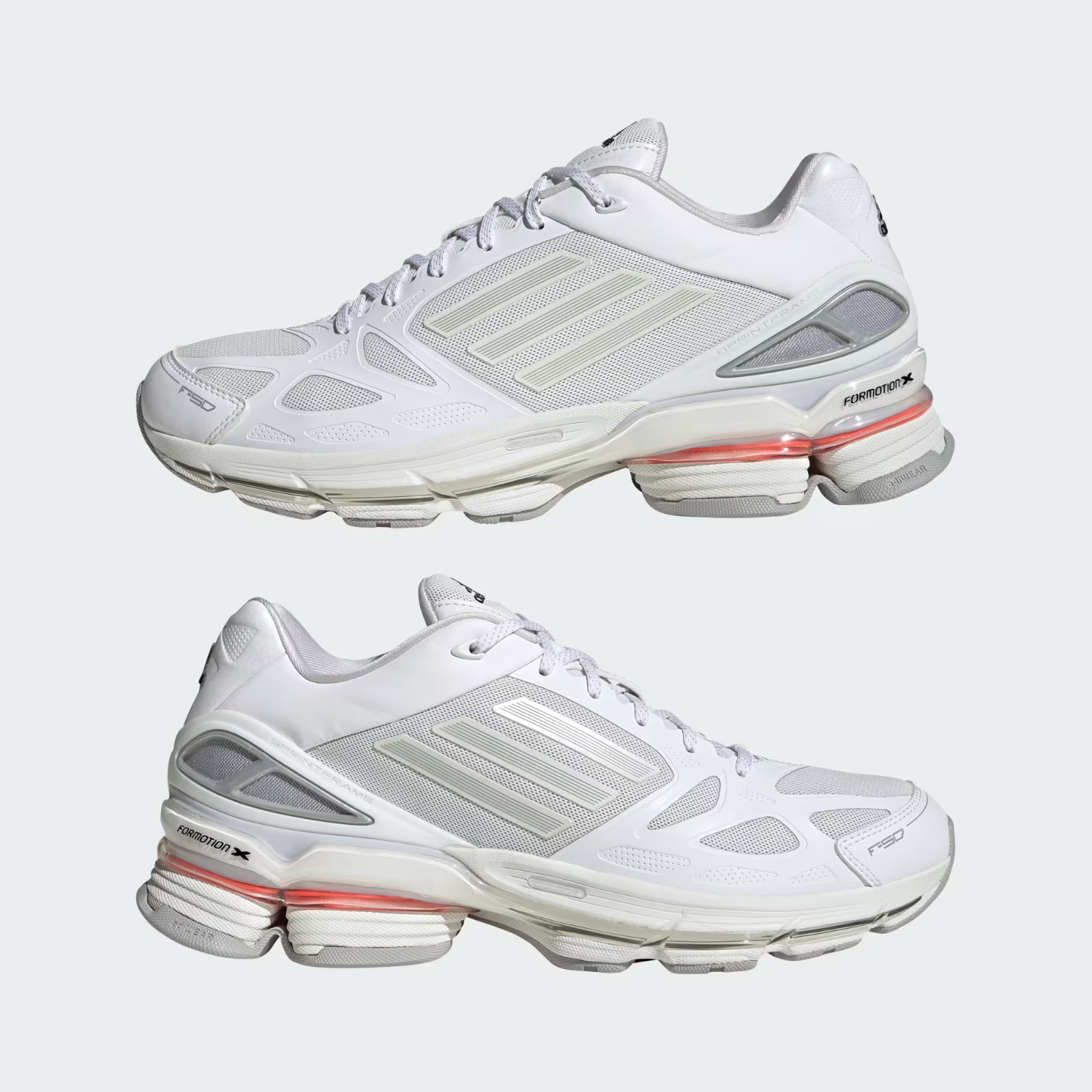 Adidas ADIZERO F50 Shoes in Cloud White/Zero Metalic/Crystal White