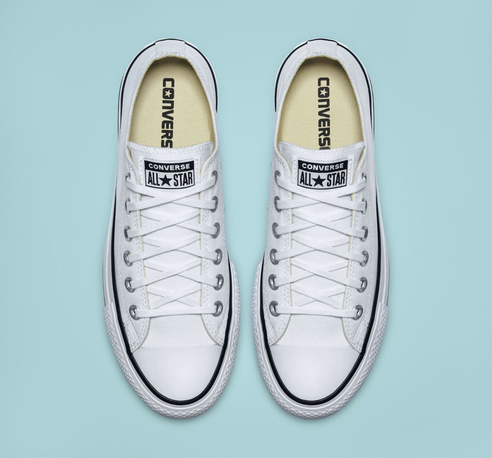  Converse Chuck Taylor All Star Platform Canvas Iconic Shoes White 