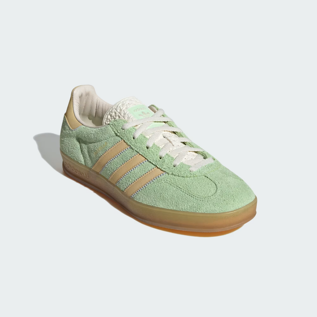 adidas Originals Gazelle Indoor Shoes in Semi Green Spark / Almost Yellow