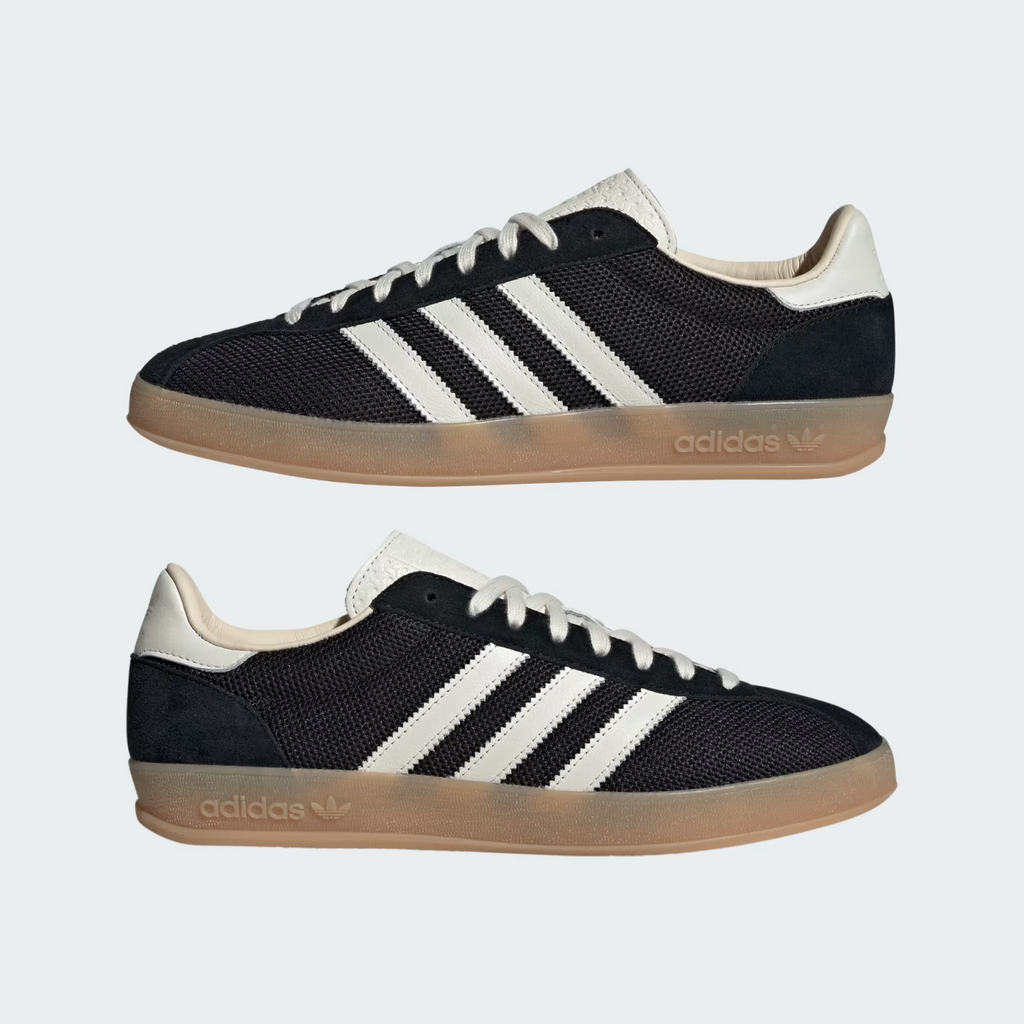 adidas Gazelle Indoor PRO Trainers in Black/Off White/Warm Sandstone