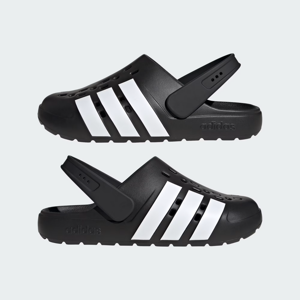 adidas Adilette Clog 2.0 in Black and White