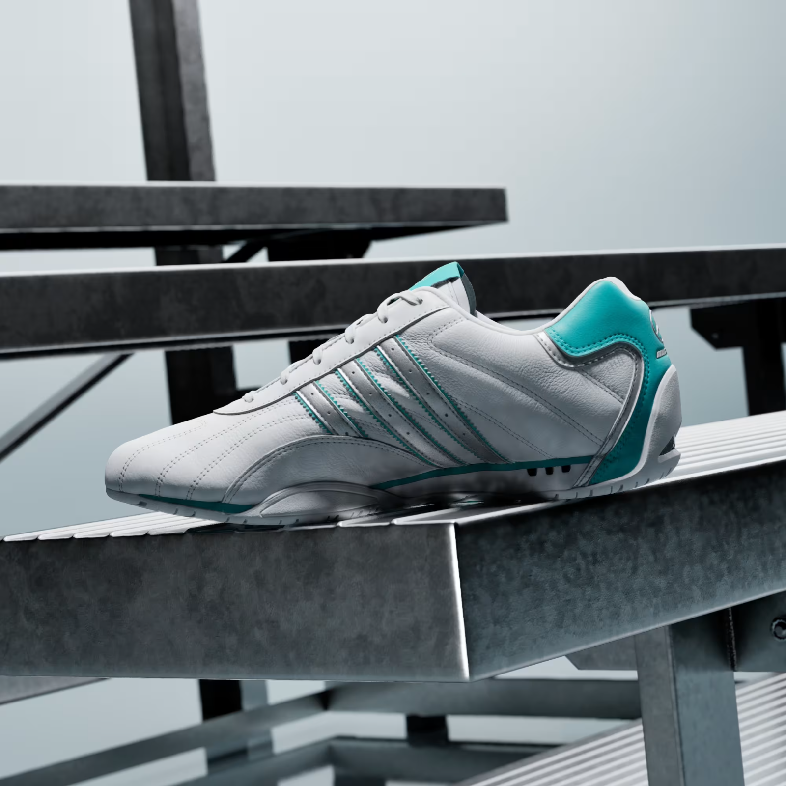 Adidas ADIRACER LO MERCEDES AMG PETRONAS F1 TEAM SHOES in Cloud White