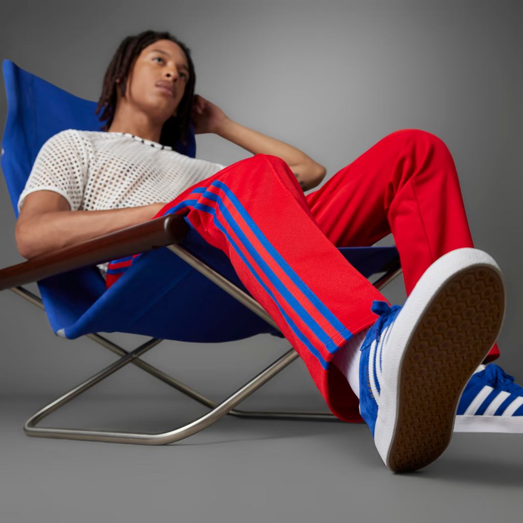 adidas Adicolor 70s Striped Tracksuit Bottoms Scarlet