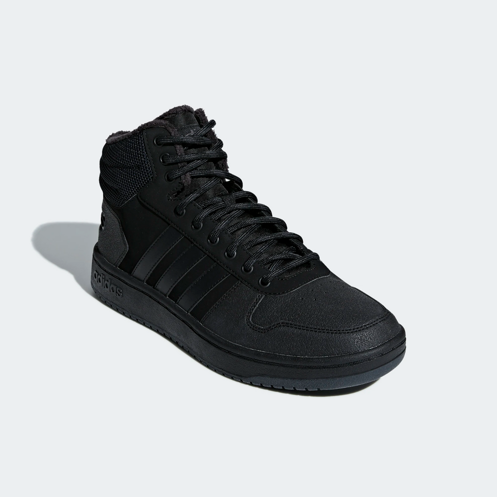 adidas Hoops 2.0 Mid Basketball Style Shoes Black 