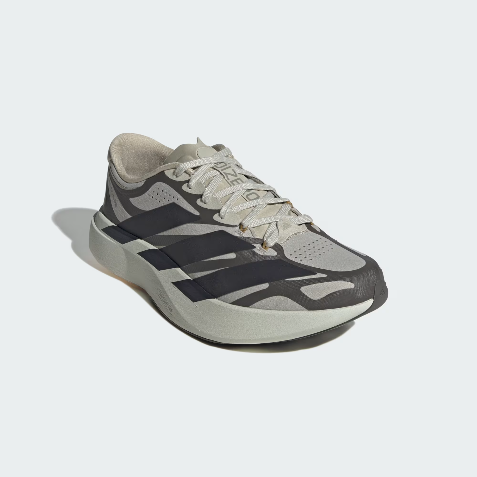 Adidas ADIZERO EVO SL EXO Shoes in Putty Grey/Utility Black/Iron Metallic