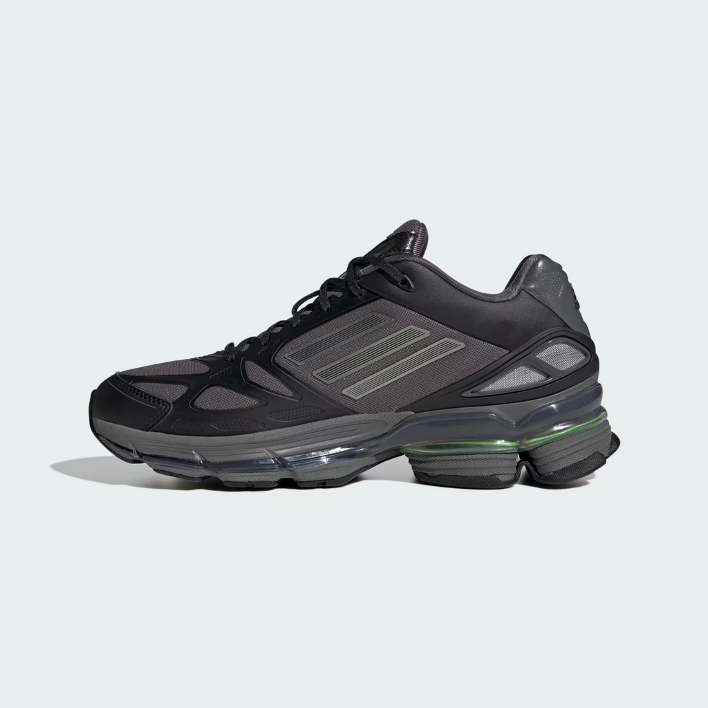 Adidas ADIZERO F50 Shoes in Solar Green/Core Black/Iron Metallic