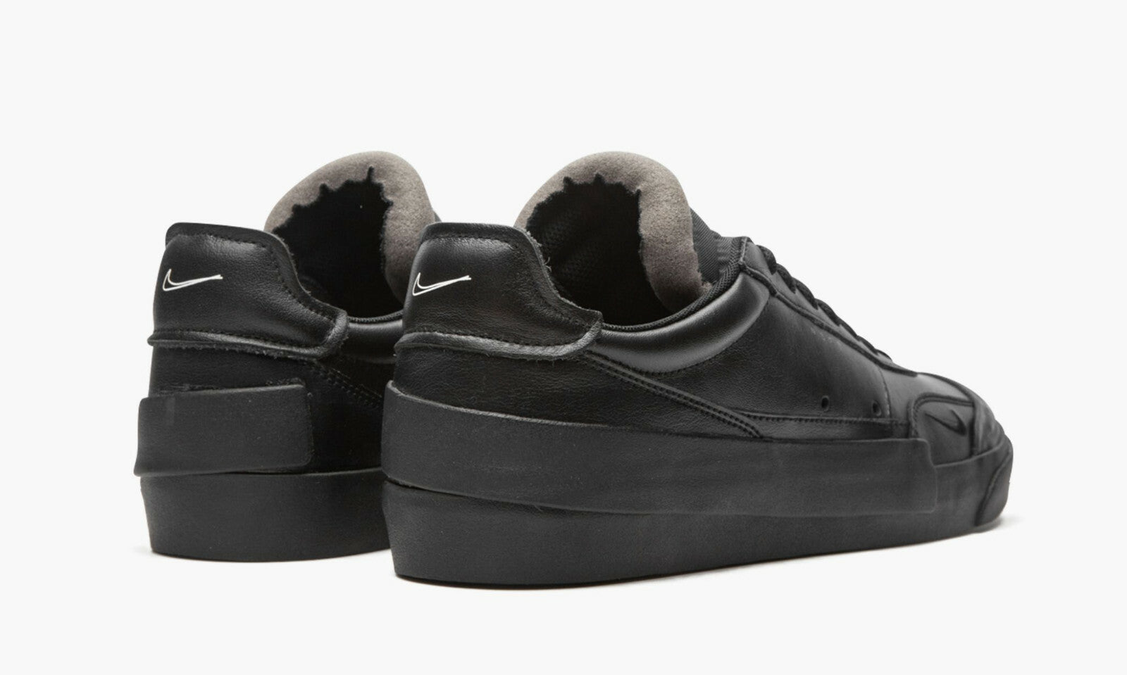 Nike Drop Type Premium Triple Black Mens Leather Trainers Shoes