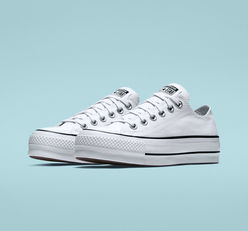  Converse Chuck Taylor All Star Platform Canvas Iconic Shoes White 
