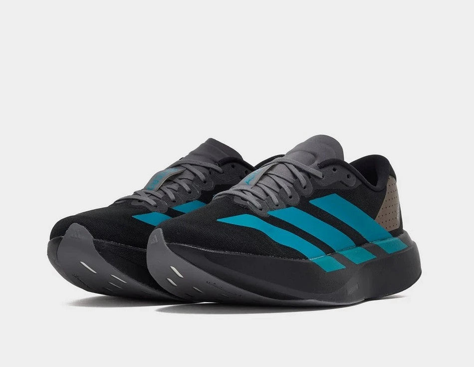 Adidas Adizero Evo SL Shoes in Black/Pure Teal/Grey Four
