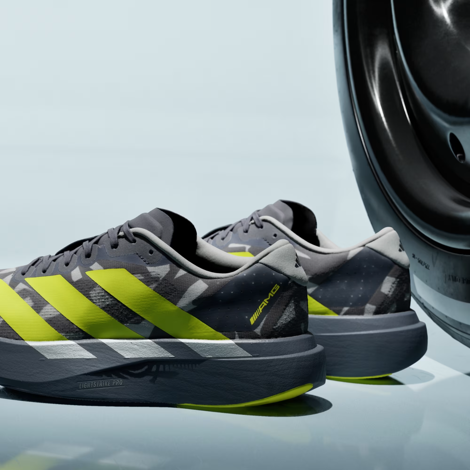Adidas Adizero EVO SL  AMG in Aurora Onix/Acid Yellow/Grey Three Shoes