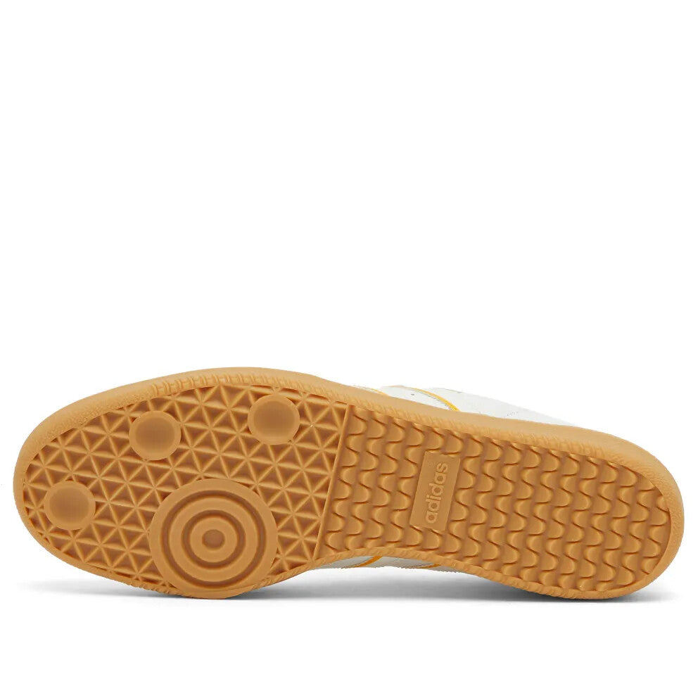 adidas Men's Originals Samba OG Shoes in White and Yellow Leather Trainers