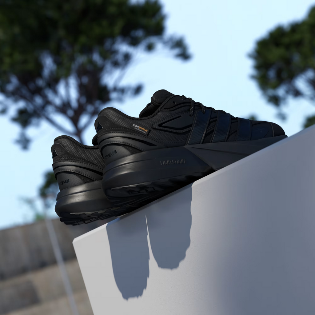 Adidas Lightblaze ATR Shoes in Black / Grey Trainers