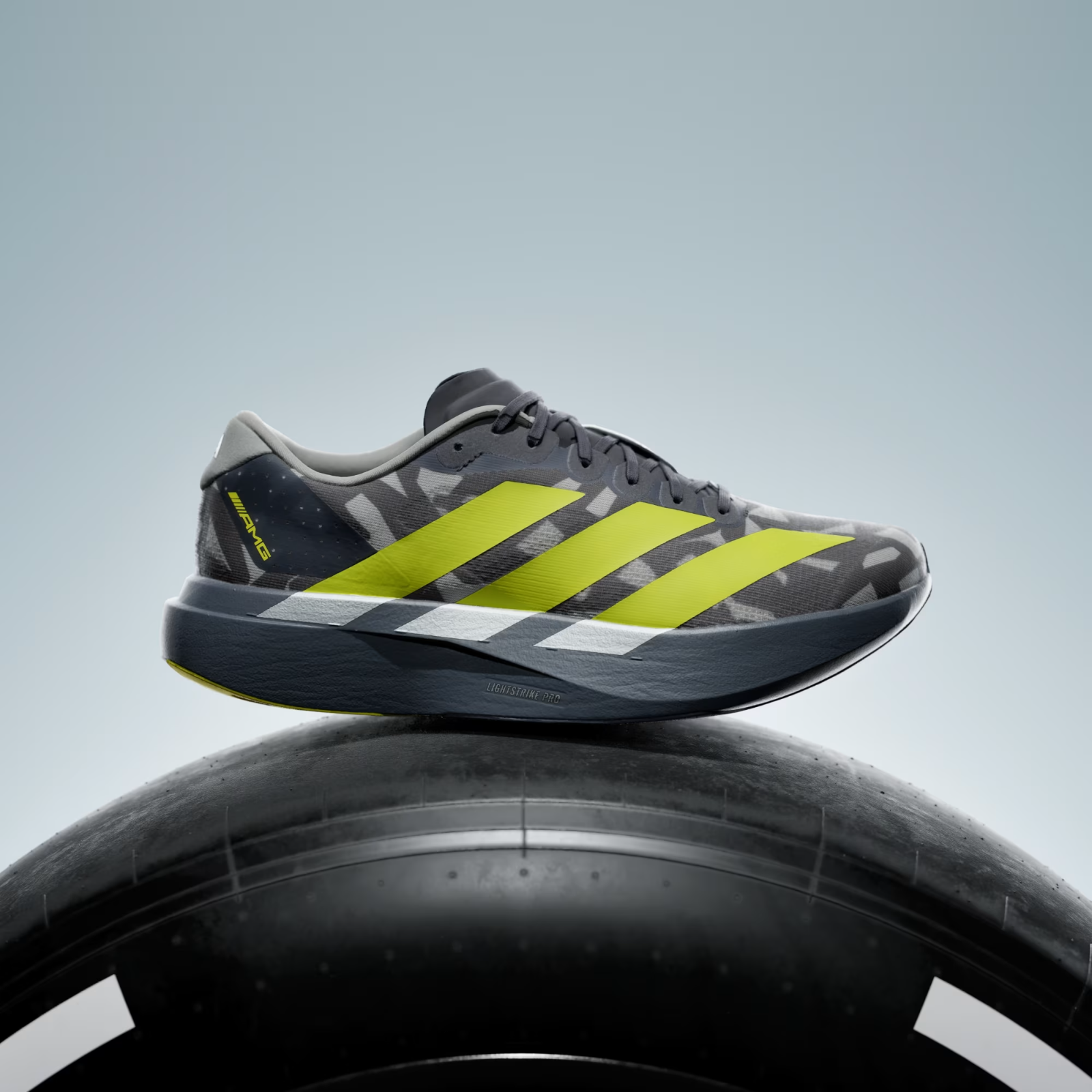 Adidas Adizero EVO SL  AMG in Aurora Onix/Acid Yellow/Grey Three Shoes