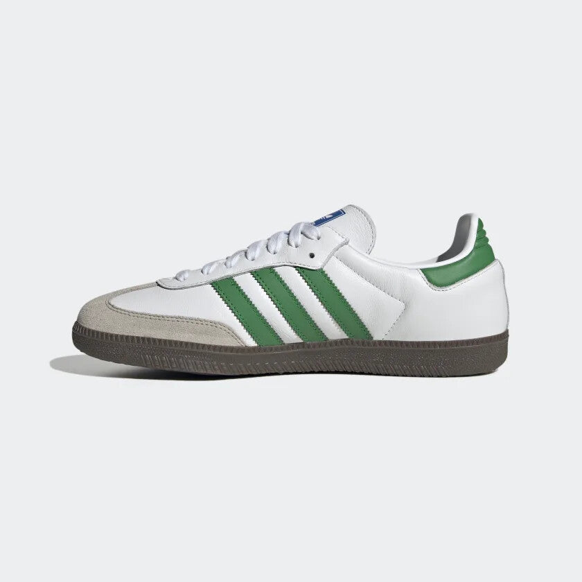 adidas Samba OG Shoes in White / Green / Gum 5 Trainers
