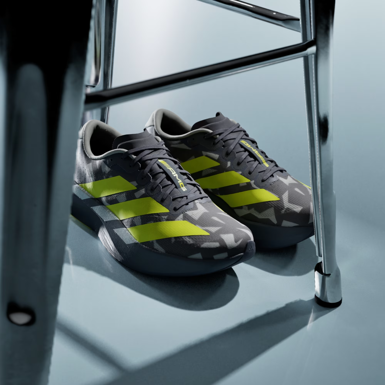 Adidas Adizero EVO SL  AMG in Aurora Onix/Acid Yellow/Grey Three Shoes