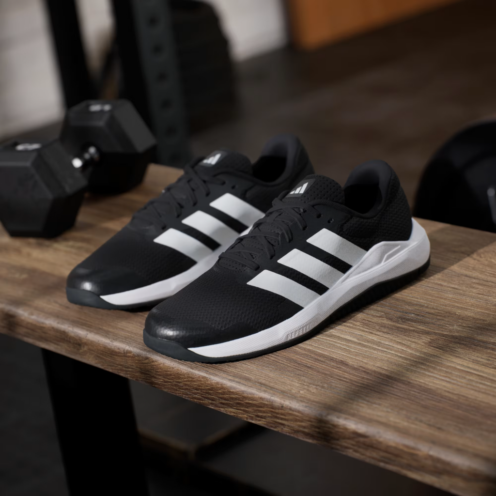 Adidas Gym & Training Dropset Base Trainer Shoes in Black and White