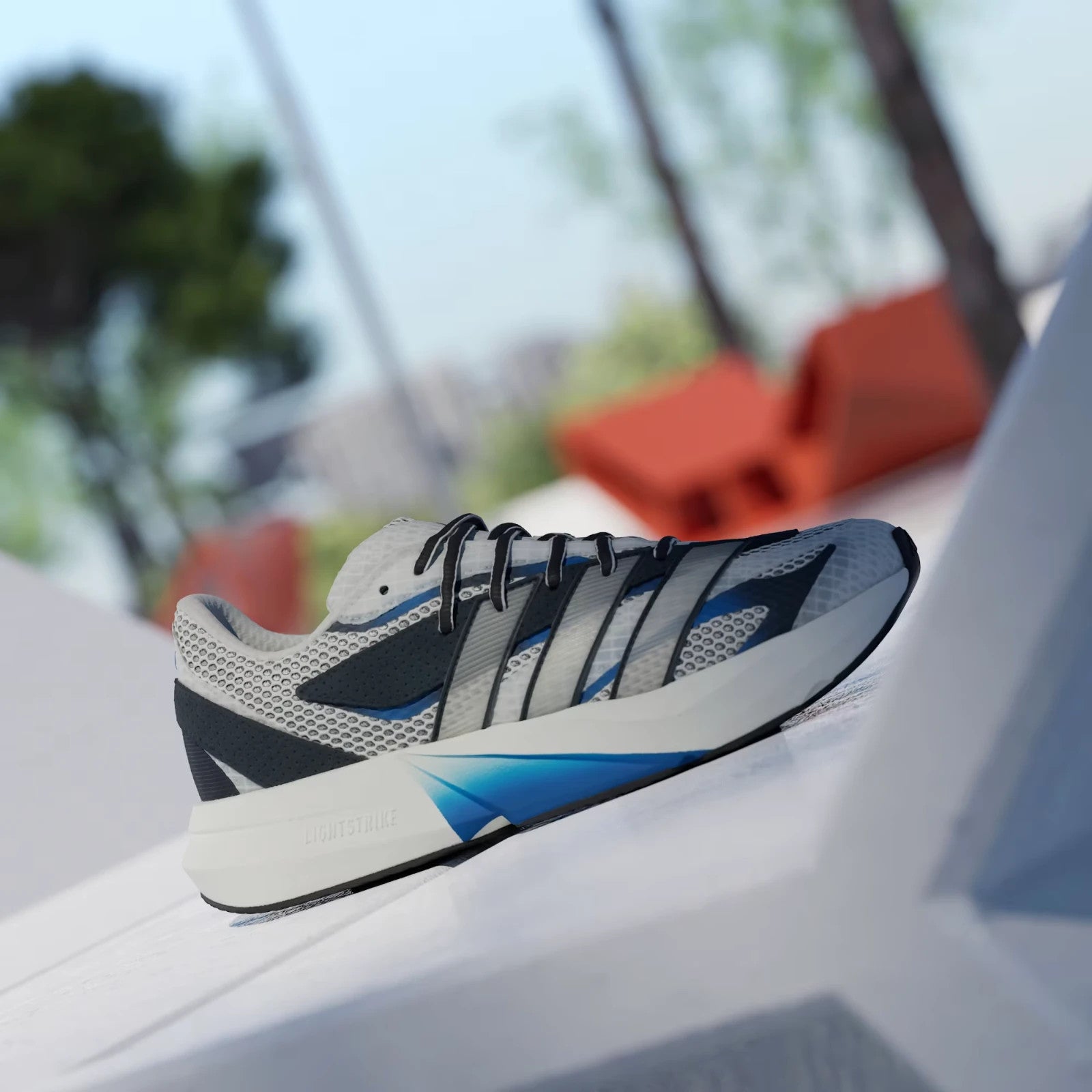 adidas Men's LIGHTBLAZE Ultra-light Comfort Shoes Off White / Bright Royal