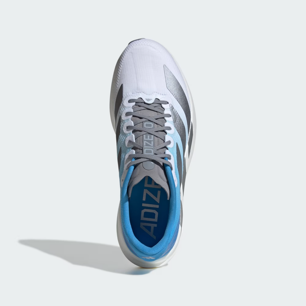 Adidas ADIZERO EVO SL Trainers in White and Blue Shoes