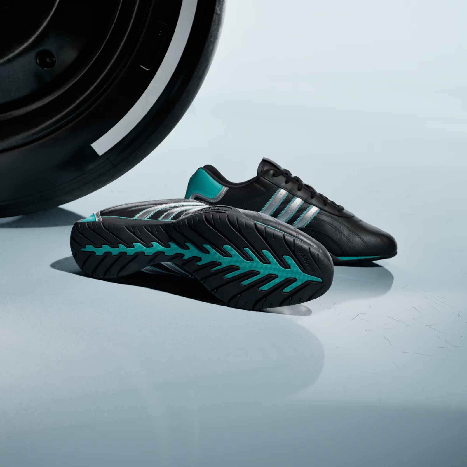 Adidas ADIRACER LO MERCEDES AMG PETRONAS F1 TEAM SHOES in Black
