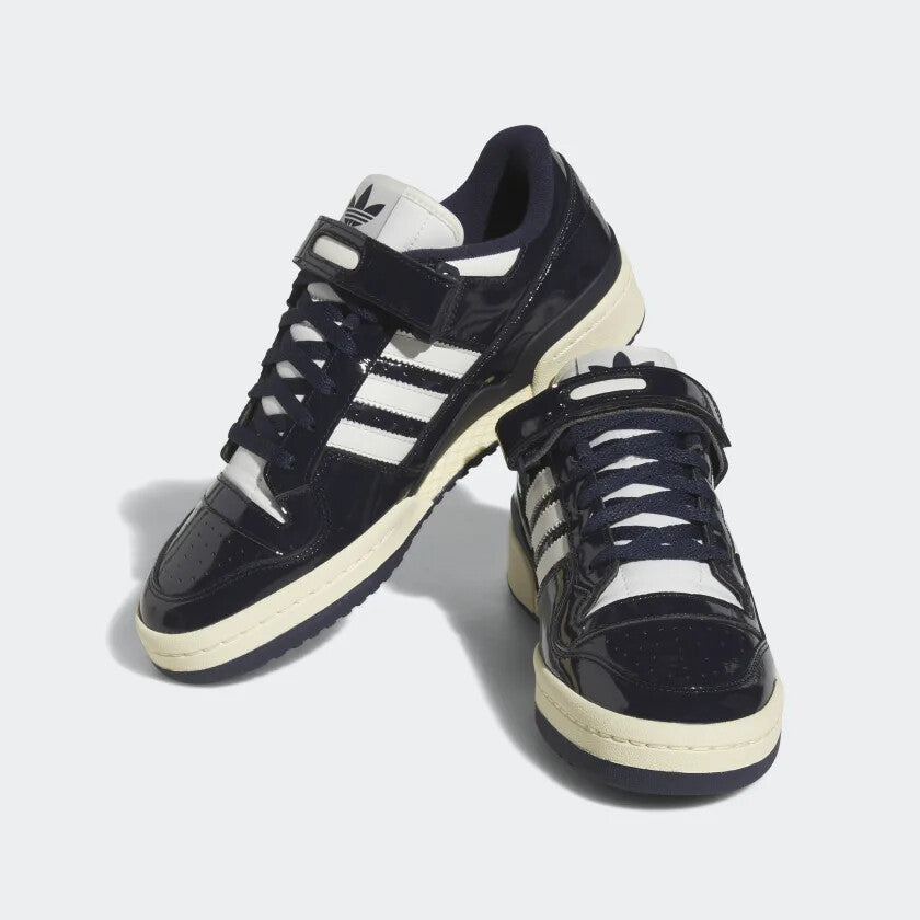 Adidas FORUM 84 LOW SHOES in Legend Ink / Cloud White / Easy Yellow 8.5 UK