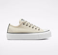 Converse Womens Chuck Taylor All Star Lift Platform Polka Dots Shoes Ecru