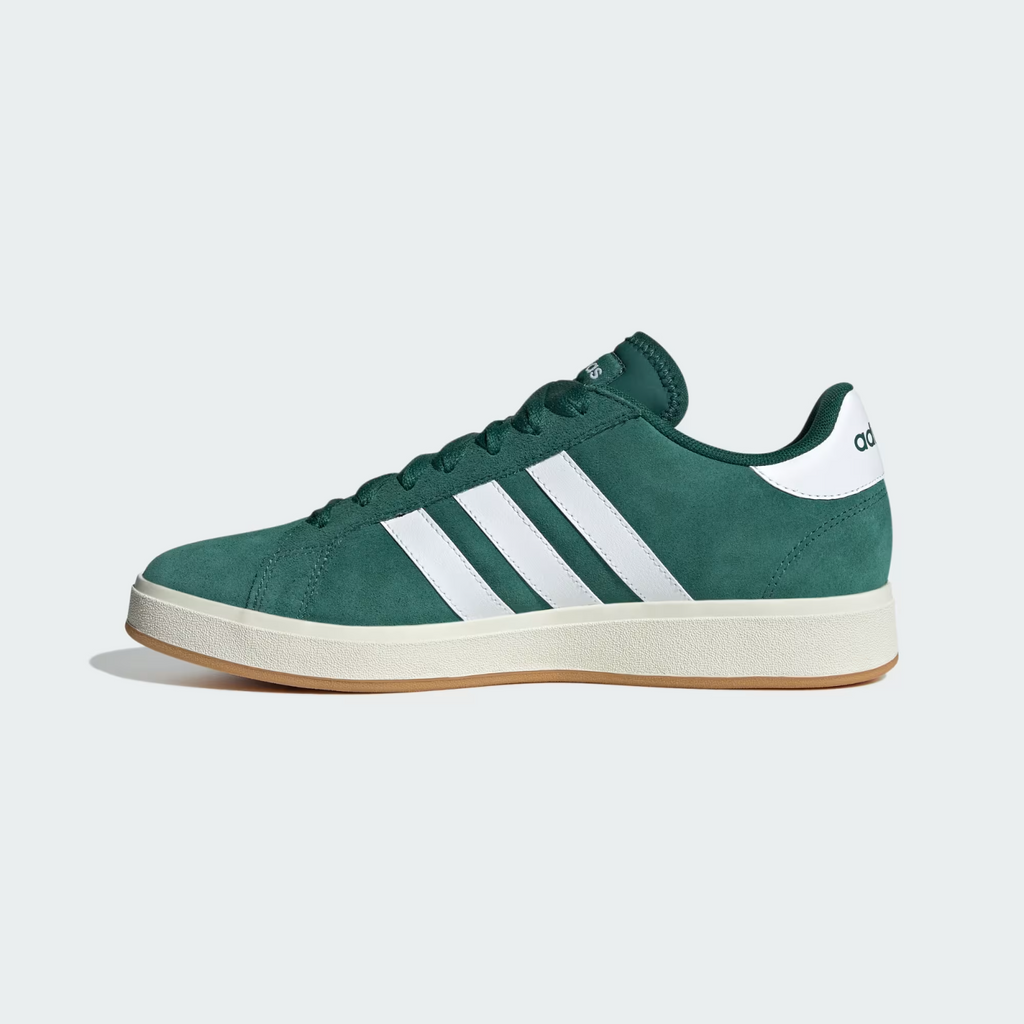 Adidas Grand Court Base 00s Shoes in Collegiate Green / Cloud White / Gum