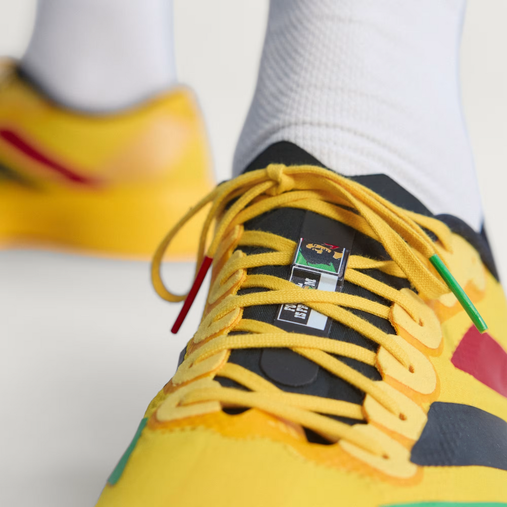 Adidas ADIZERO EVO SL Trainers in Bold Gold/Vivid Green/Pure Ruby Shoes