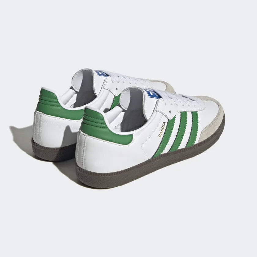 adidas Samba OG Shoes in White / Green / Gum 5 Trainers