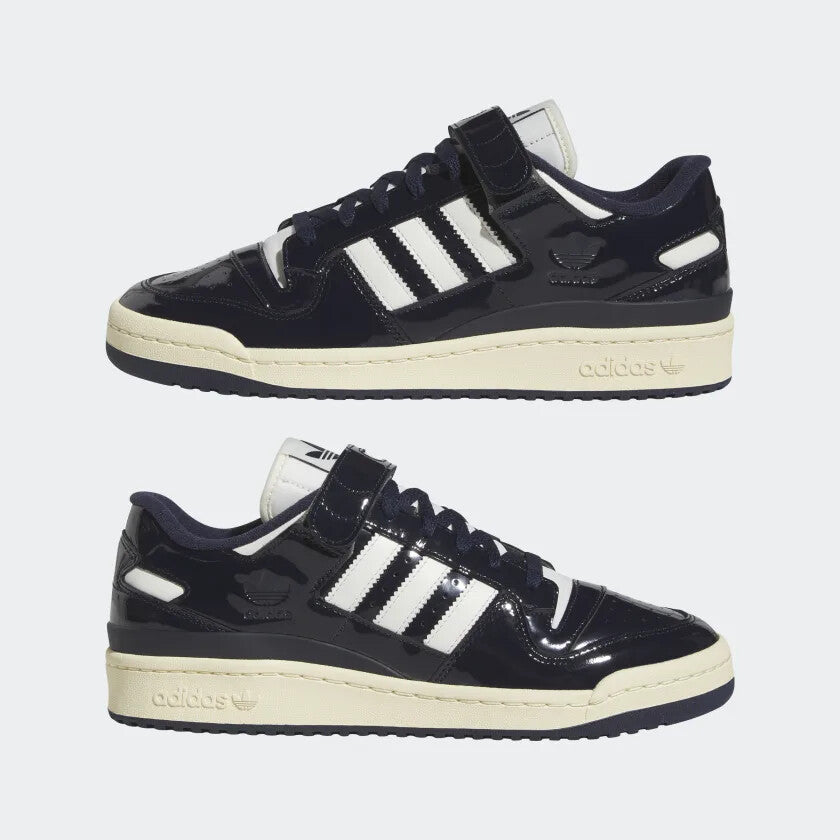 Adidas FORUM 84 LOW SHOES in Legend Ink / Cloud White / Easy Yellow 8.5 UK
