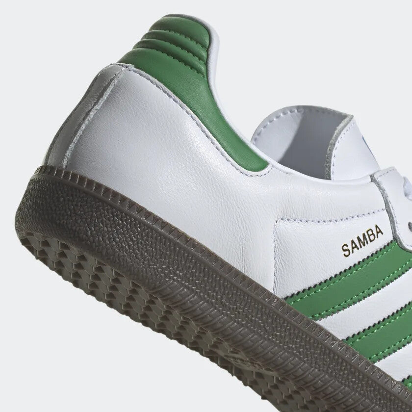 adidas Samba OG Shoes in White / Green / Gum 5 Trainers
