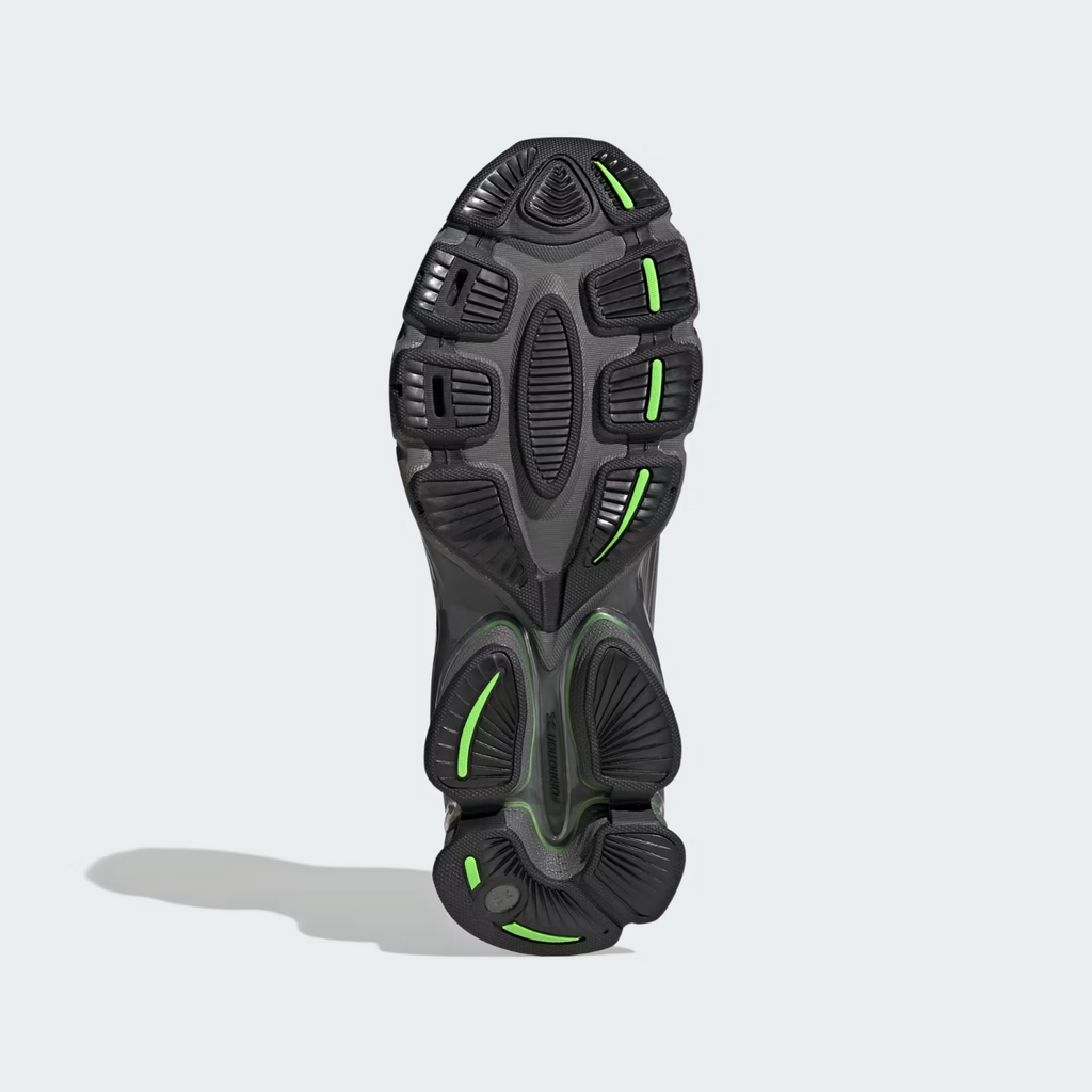 Adidas ADIZERO F50 Shoes in Solar Green/Core Black/Iron Metallic